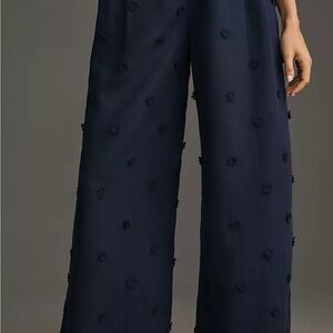 Maeve Tailored Linen Blend Embellished Trousers